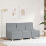 vidaXL Canapea Scaun fără brațe, gri deschis, 55 cm, material textil vidaXL Canapea Scaun fără brațe, gri deschis, 55 cm, material textil