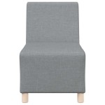 vidaXL Canapea Scaun fără brațe, gri deschis, 55 cm, material textil vidaXL Canapea Scaun fără brațe, gri deschis, 55 cm, material textil