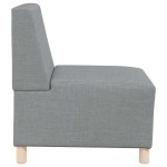 vidaXL Canapea Scaun fără brațe, gri deschis, 55 cm, material textil vidaXL Canapea Scaun fără brațe, gri deschis, 55 cm, material textil