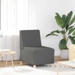 vidaXL Canapea Scaun fără brațe, gri închis, 55 cm, material textil vidaXL Canapea Scaun fără brațe, gri închis, 55 cm, material textil
