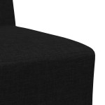 vidaXL Canapea Scaun fără brațe, negru, 55 cm, material textil