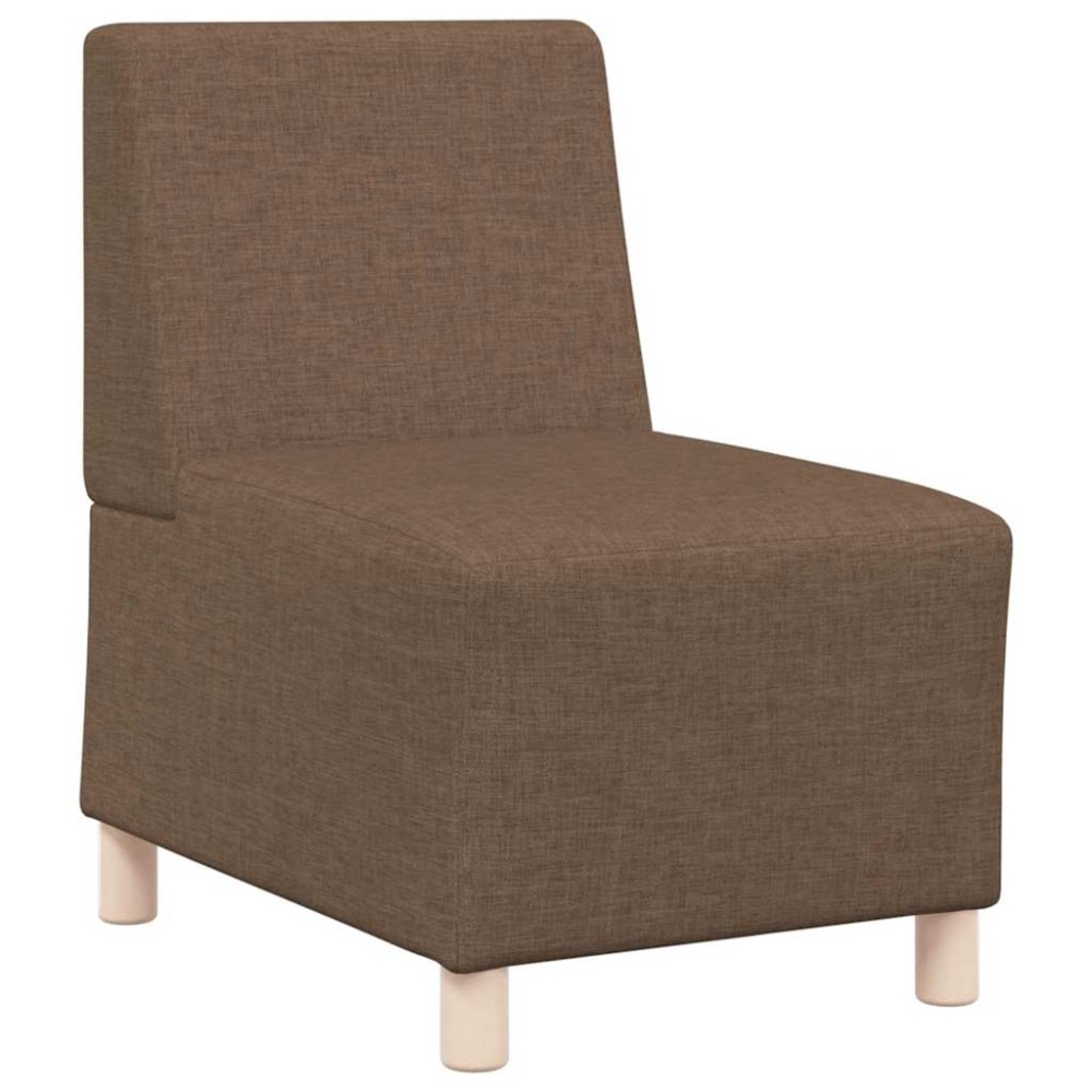 vidaXL Canapea Scaun fără brațe, maro, 55 cm, material textil