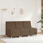 vidaXL Canapea Scaun fără brațe, maro, 55 cm, material textil