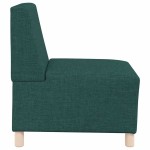 vidaXL Canapea Scaun fără brațe, verde închis, 55 cm, material textil