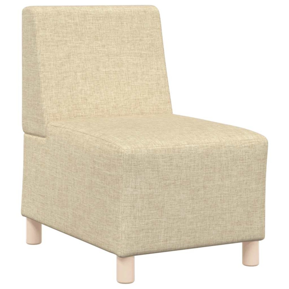 vidaXL Canapea Scaun fără brațe, crem, 55 cm, material textil