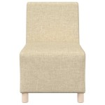vidaXL Canapea Scaun fără brațe, crem, 55 cm, material textil vidaXL Canapea Scaun fără brațe, crem, 55 cm, material textil