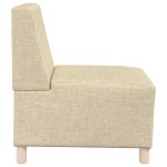 vidaXL Canapea Scaun fără brațe, crem, 55 cm, material textil vidaXL Canapea Scaun fără brațe, crem, 55 cm, material textil