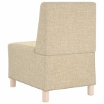 vidaXL Canapea Scaun fără brațe, crem, 55 cm, material textil vidaXL Canapea Scaun fără brațe, crem, 55 cm, material textil