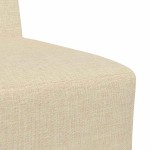 vidaXL Canapea Scaun fără brațe, crem, 55 cm, material textil vidaXL Canapea Scaun fără brațe, crem, 55 cm, material textil