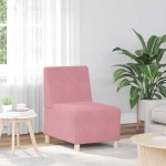 vidaXL Canapea Scaun fără brațe roz 55 cm catifea vidaXL Canapea Scaun fără brațe roz 55 cm catifea