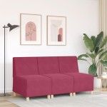 vidaXL Canapea Scaun fără brațe Vin Roșu 55 cm Catifea vidaXL Canapea Scaun fără brațe Vin Roșu 55 cm Catifea