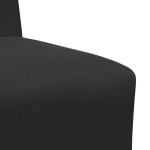 vidaXL Unitate Sofa Modulară Fără Brațe Negru 55 x 74 x 82 cm Catifea