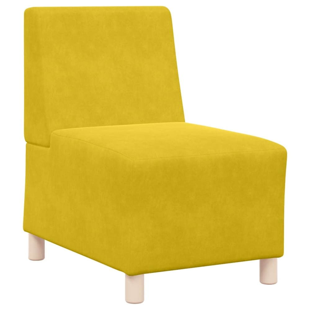 vidaXL Canapea Scaun fără brațe Galben 55 cm Catifea