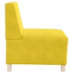 vidaXL Canapea Scaun fără brațe Galben 55 cm Catifea vidaXL Canapea Scaun fără brațe Galben 55 cm Catifea