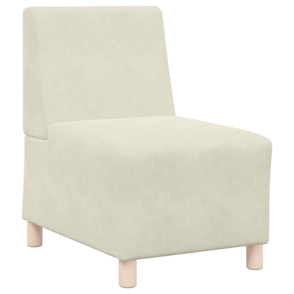vidaXL Canapea Scaun fără brațe Crem 55 cm Catifea
