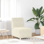 vidaXL Canapea Scaun fără brațe Crem 55 cm Catifea vidaXL Canapea Scaun fără brațe Crem 55 cm Catifea
