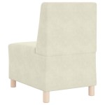vidaXL Canapea Scaun fără brațe Crem 55 cm Catifea vidaXL Canapea Scaun fără brațe Crem 55 cm Catifea