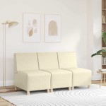 vidaXL Unitate Sofa Modulară Fără Brațe Crem 55 x 74 x 82 cm