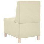vidaXL Unitate Sofa Modulară Fără Brațe Crem 55 x 74 x 82 cm