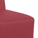 vidaXL Unitate Sofa Modulară Fără Brațe bordo 55 x 74 x 82 cm