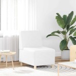 vidaXL Unitate Sofa Modulară Fără Brațe Alb 55 x 74 x 82 cm