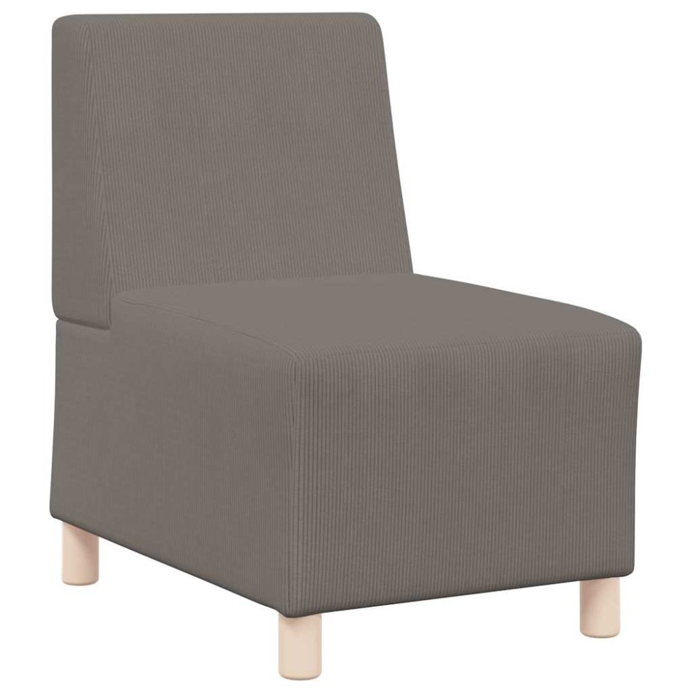 vidaXL Unitate Sofa Modulară Fără Brațe Gri deschis 55 x 74 x 82 cm