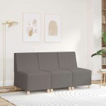 vidaXL Unitate Sofa Modulară Fără Brațe Gri deschis 55 x 74 x 82 cm