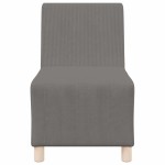 vidaXL Unitate Sofa Modulară Fără Brațe Gri deschis 55 x 74 x 82 cm