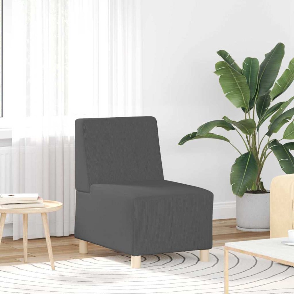 vidaXL Unitate Sofa Modulară Fără Brațe Gri închis 55 x 74 x 82 cm