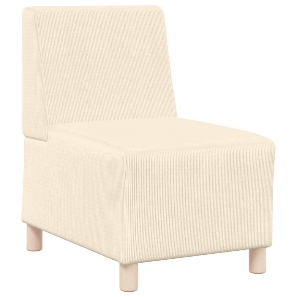 vidaXL Unitate Sofa Modulară Fără Brațe Crem 55 x 74 x 82 cm