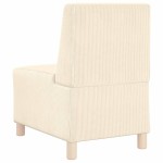 vidaXL Unitate Sofa Modulară Fără Brațe Crem 55 x 74 x 82 cm