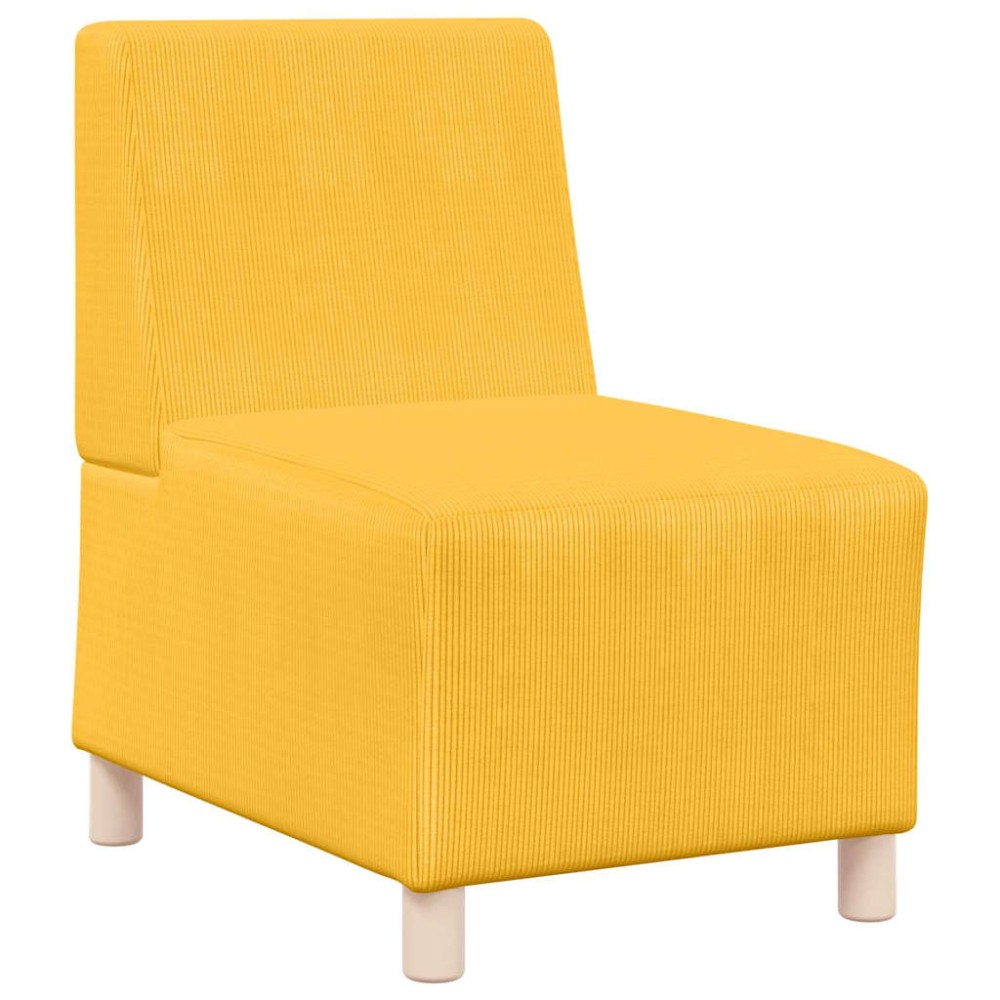 vidaXL Unitate Sofa Modulară Fără Brațe Galben deschis 55 x 74 x 82 cm