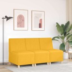 vidaXL Unitate Sofa Modulară Fără Brațe Galben deschis 55 x 74 x 82 cm