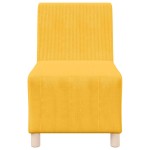 vidaXL Unitate Sofa Modulară Fără Brațe Galben deschis 55 x 74 x 82 cm