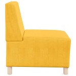 vidaXL Unitate Sofa Modulară Fără Brațe Galben deschis 55 x 74 x 82 cm