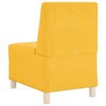 vidaXL Unitate Sofa Modulară Fără Brațe Galben deschis 55 x 74 x 82 cm