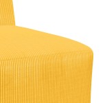 vidaXL Unitate Sofa Modulară Fără Brațe Galben deschis 55 x 74 x 82 cm