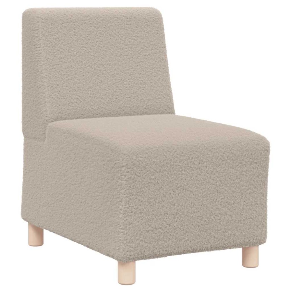 vidaXL Canapea Scaun fără brațe gri deschis 55 cm țesătură ondulată ca lână