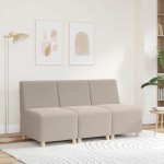 vidaXL Canapea Scaun fără brațe gri deschis 55 cm țesătură ondulată ca lână vidaXL Canapea Scaun fără brațe gri deschis 55 cm țesătură ondulată ca lână