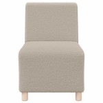 vidaXL Canapea Scaun fără brațe gri deschis 55 cm țesătură ondulată ca lână vidaXL Canapea Scaun fără brațe gri deschis 55 cm țesătură ondulată ca lână