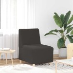 vidaXL Canapea Scaun fără brațe gri închis 55 cm țesătură ondulată ca lână vidaXL Canapea Scaun fără brațe gri închis 55 cm țesătură ondulată ca lână