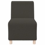 vidaXL Canapea Scaun fără brațe gri închis 55 cm țesătură ondulată ca lână vidaXL Canapea Scaun fără brațe gri închis 55 cm țesătură ondulată ca lână