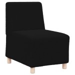 vidaXL Canapea Scaun fără brațe negru 55 cm țesătură ondulată ca lână vidaXL Canapea Scaun fără brațe negru 55 cm țesătură ondulată ca lână