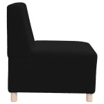vidaXL Canapea Scaun fără brațe negru 55 cm țesătură ondulată ca lână vidaXL Canapea Scaun fără brațe negru 55 cm țesătură ondulată ca lână