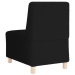 vidaXL Canapea Scaun fără brațe negru 55 cm țesătură ondulată ca lână vidaXL Canapea Scaun fără brațe negru 55 cm țesătură ondulată ca lână