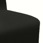 vidaXL Canapea Scaun fără brațe negru 55 cm țesătură ondulată ca lână vidaXL Canapea Scaun fără brațe negru 55 cm țesătură ondulată ca lână