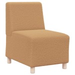 vidaXL Canapea Scaun fără brațe bej 55 cm țesătură ondulată ca lână vidaXL Canapea Scaun fără brațe bej 55 cm țesătură ondulată ca lână