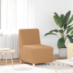 vidaXL Canapea Scaun fără brațe bej 55 cm țesătură ondulată ca lână vidaXL Canapea Scaun fără brațe bej 55 cm țesătură ondulată ca lână