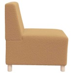 vidaXL Canapea Scaun fără brațe bej 55 cm țesătură ondulată ca lână vidaXL Canapea Scaun fără brațe bej 55 cm țesătură ondulată ca lână