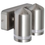 Lampă de perete cu LED, cap conic, oțel inoxidabil Lampă de perete cu LED, cap conic, oțel inoxidabil